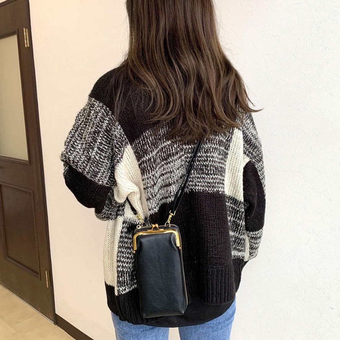 シーアールビー CRB がま口スマホショルダーバッグ