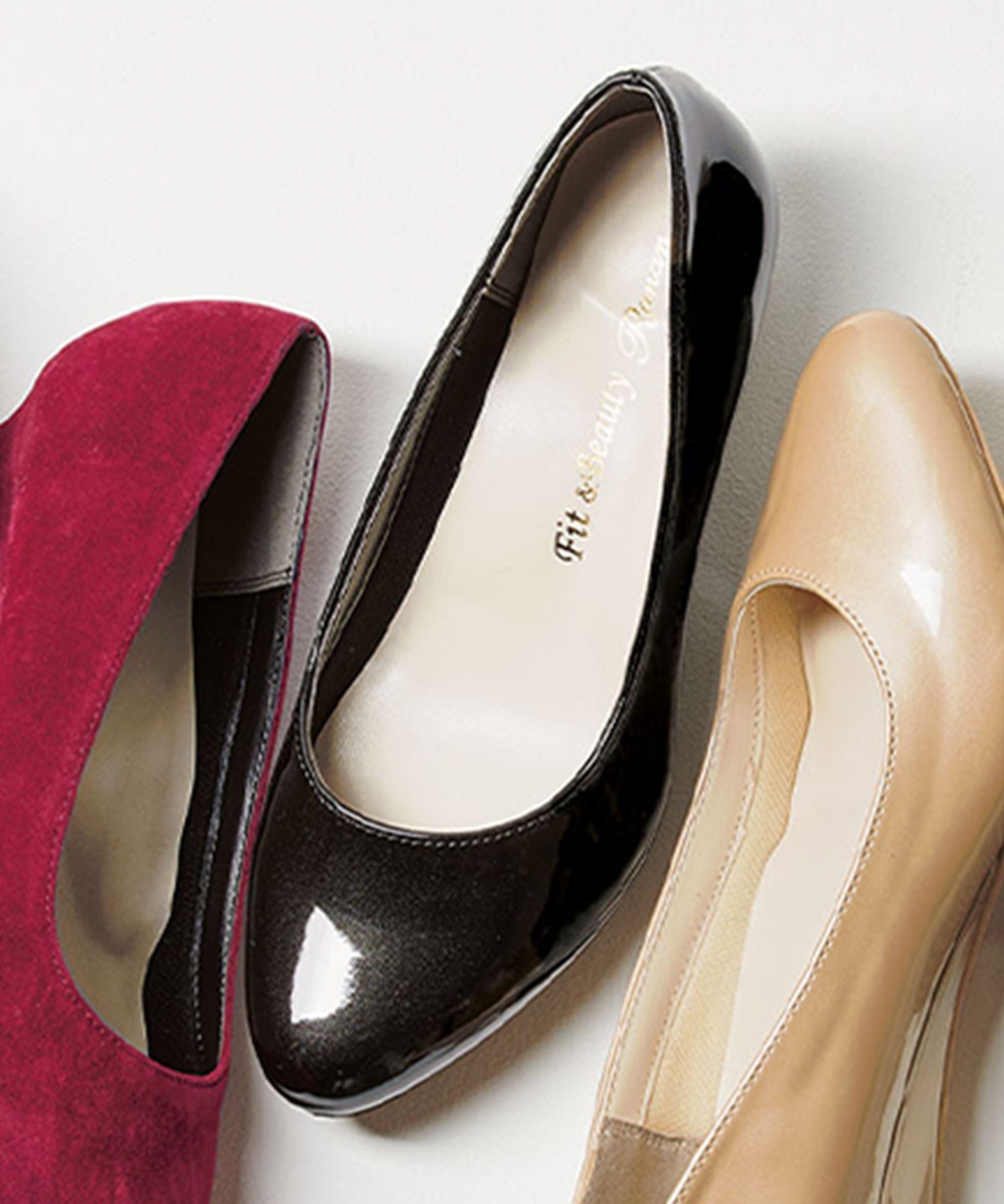 ラナン RANAN 幅広ゆったりアーモンドトゥウェッジパンプス