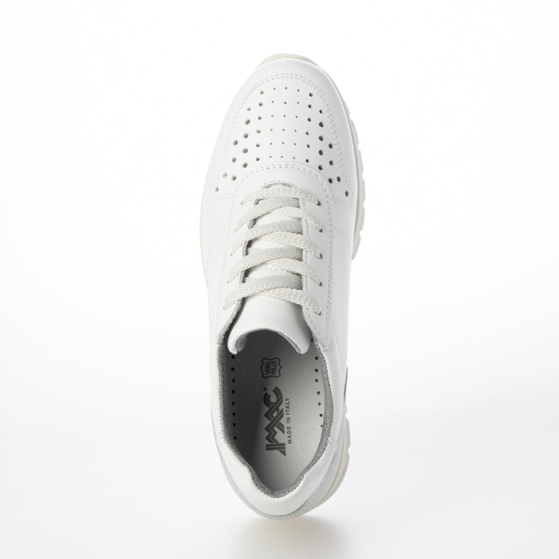 イマック IMAC パンチングレザーレースアップスニーカー (ホワイトコンビ) ホワイトコンビ