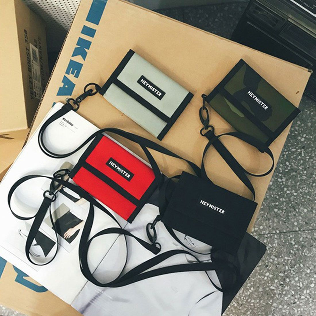 リアルスタイル REAL STYLE ミニ財布 キッズ財布 男子 三つ折り 紐付き 首かけ 子供 子ども用 ひも ストラップ ミニ スポーツ