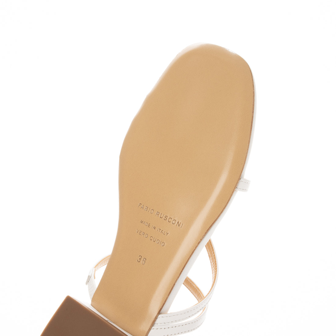 ●ファビオルスコーニ FABIO RUSCONI サムリングストラップサンダル (ホワイト) ホワイト