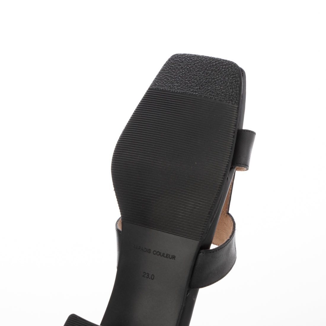 パラディクルール PARADIS COULEUR スクエアトウクロスミュールサンダル (ブラック) ブラック