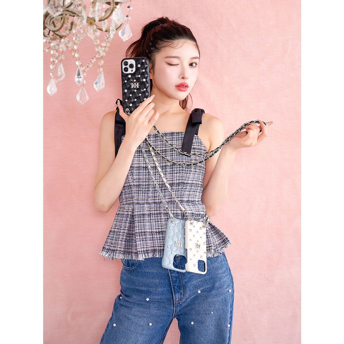 ダーリッチ Darich キルティングビジューiPhoneケース