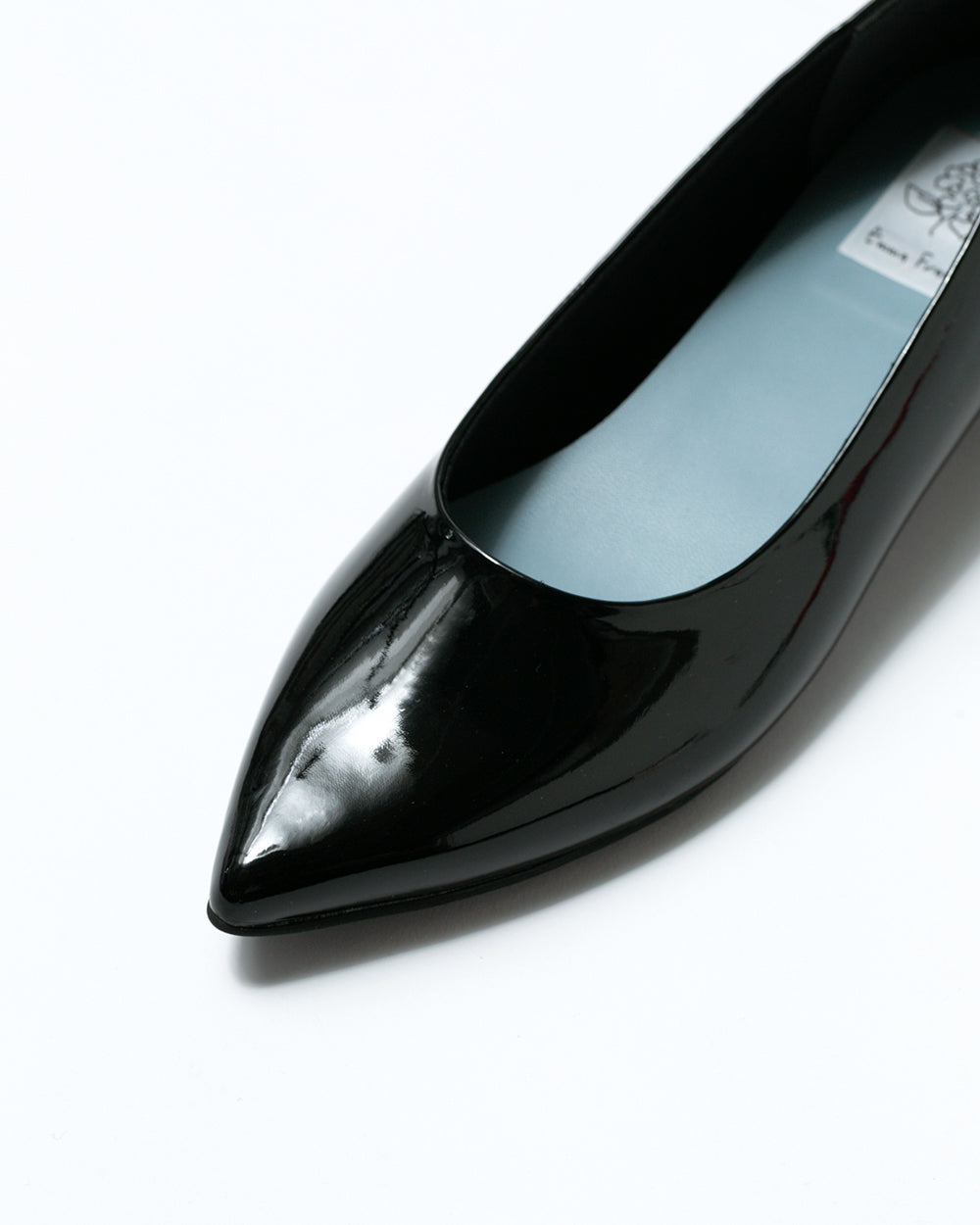 【24SS】エマ フランシス Emma Francis フラット ビジューヒール パンプス (ブラック エナメル) ブラック エナメル