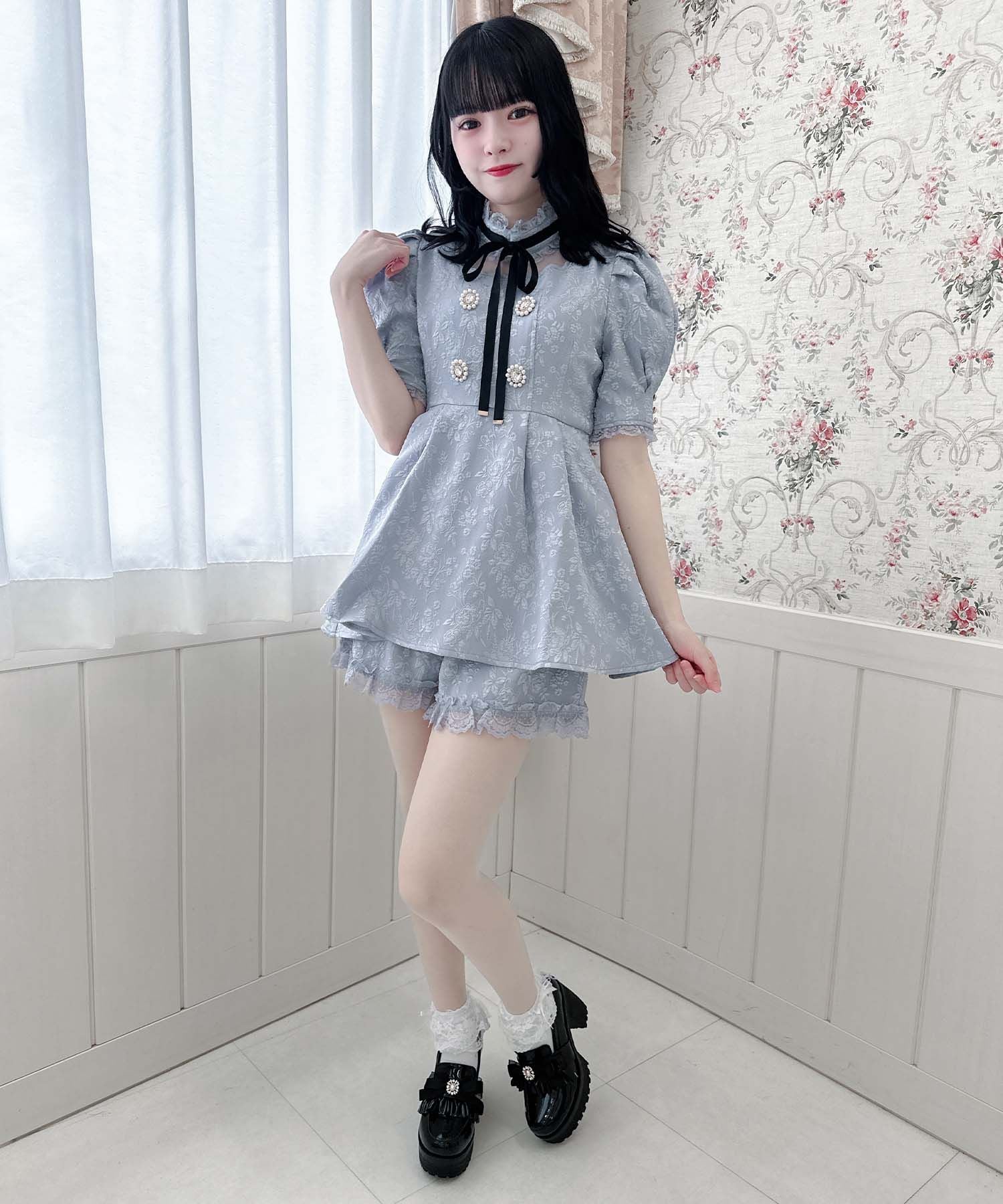 ロジータ ROJITA 花柄ふくれジャガード セットアップ