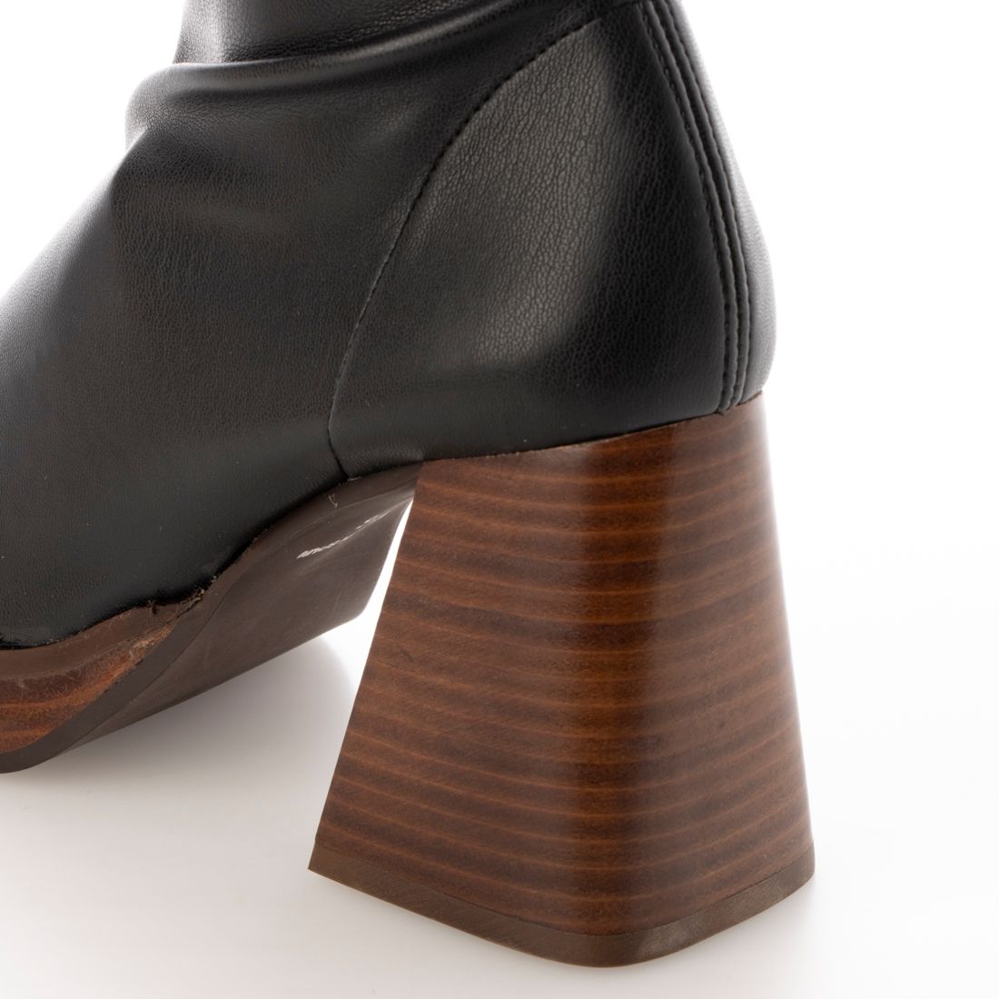 アンヘル アラルコン ANGEL ALARCON チャンキーヒールストレッチブーツ