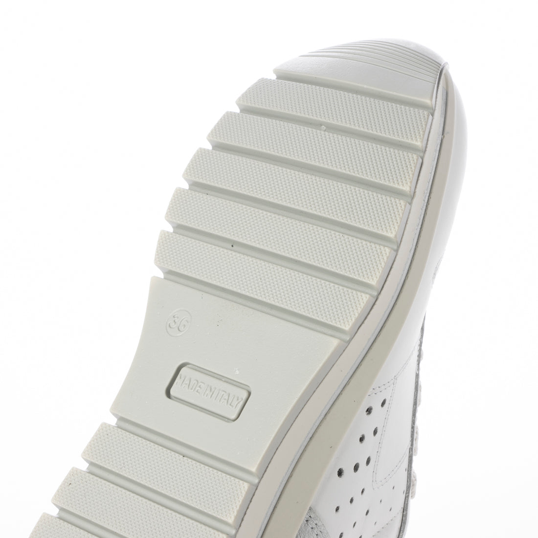 イマック IMAC パンチングレザーレースアップスニーカー (ホワイトコンビ) ホワイトコンビ