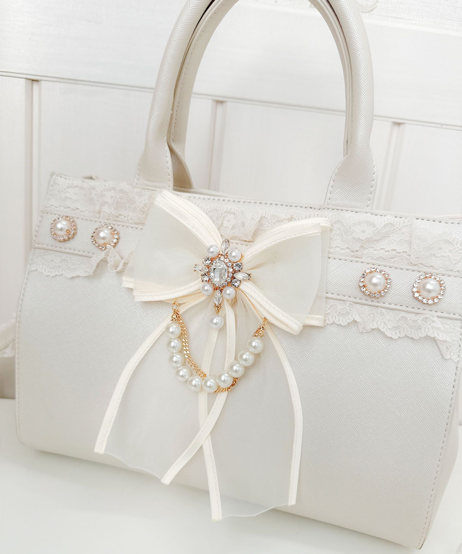 ロジータ ROJITA チュールリボン付き2wayバッグ