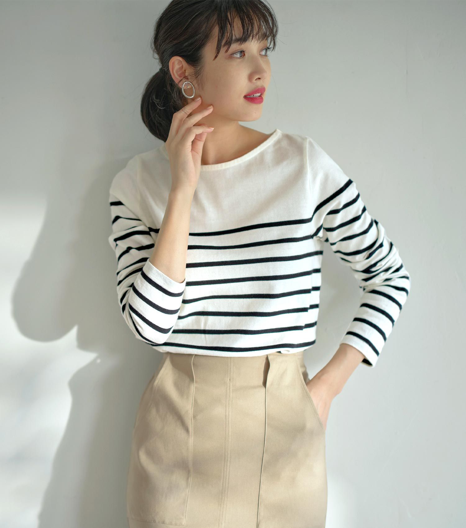 コウベレタス KOBE LETTUCE 【コットン100%】ボーダーカットソー【パネル】