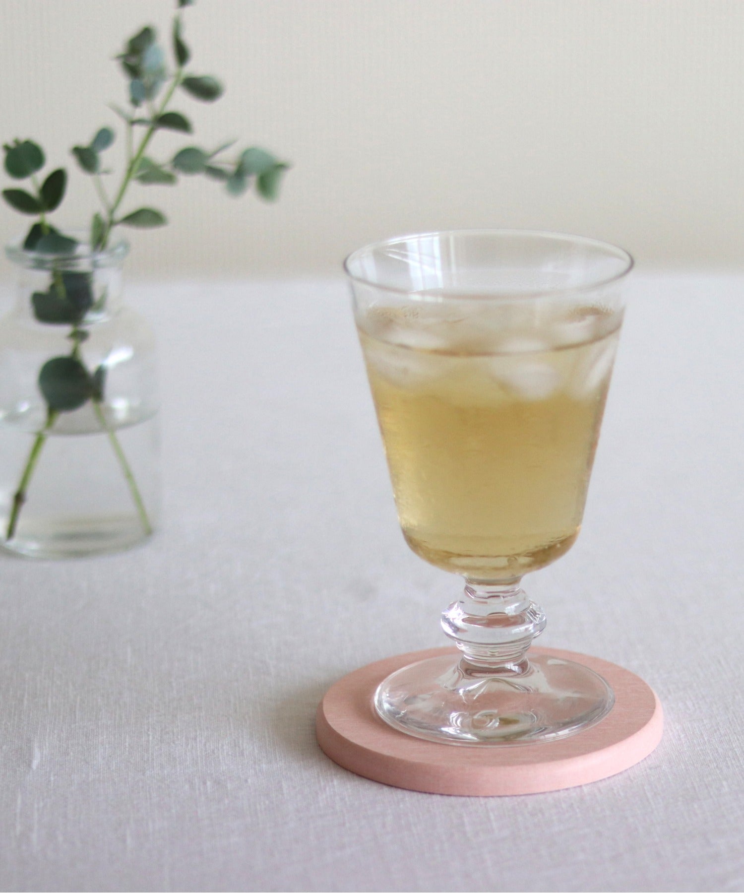 ジュビリー Jubilee 珪藻土コースター 同柄 2枚セット 無地 ラウンドシェイプ (ピンク系その他) ピンク系その他