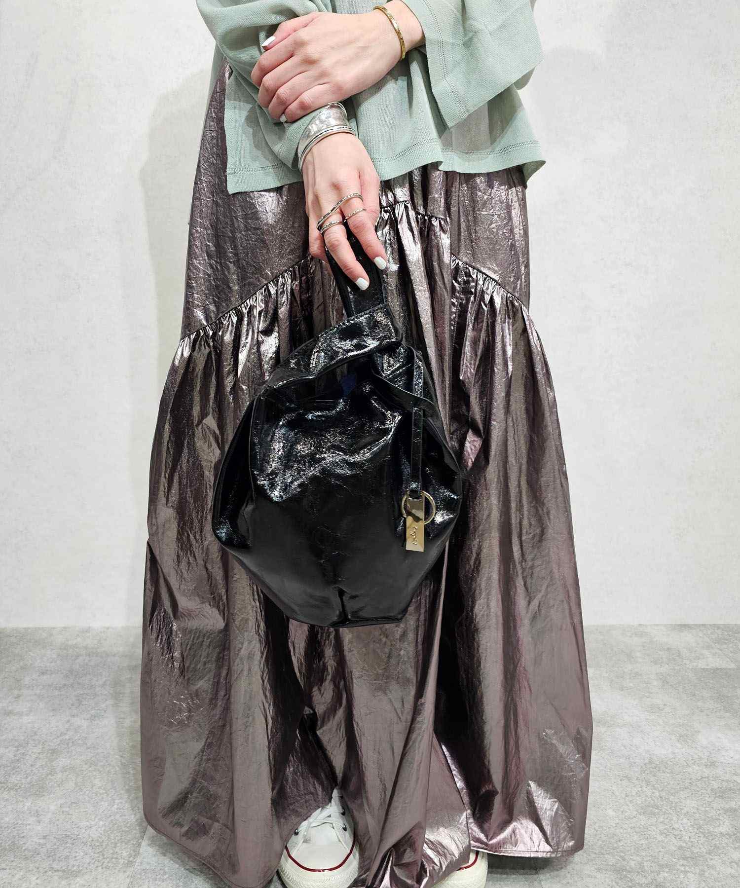 アングリッド Ungrid メタリック 軽量マルシェバッグ