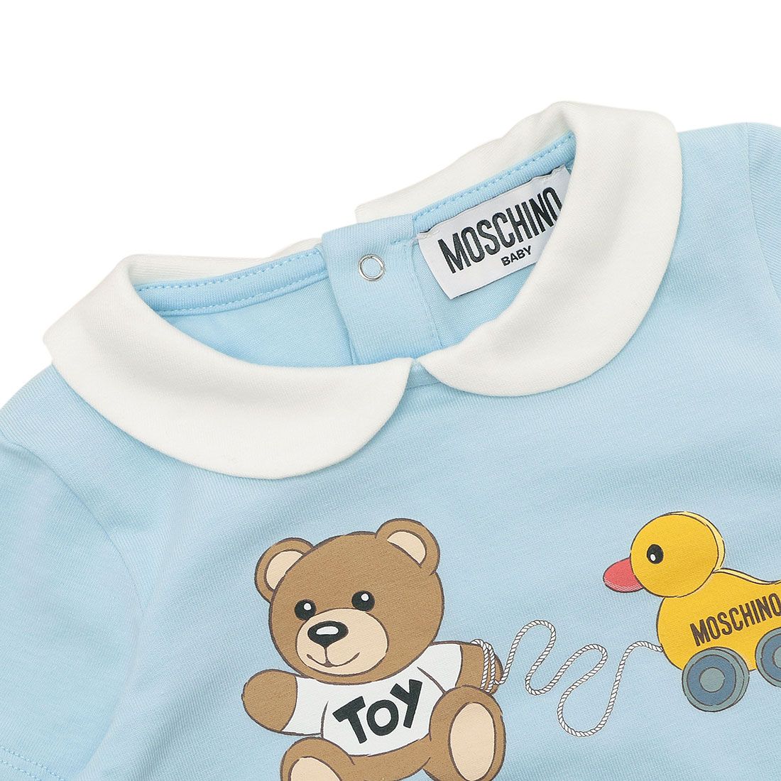 モスキーノ MOSCHINO ベビー服 ベビー用品 テディベア ロンパース 帽子 ブルー キッズ MOSCHINO MMY056 LBA00 40304【返品不可商品】