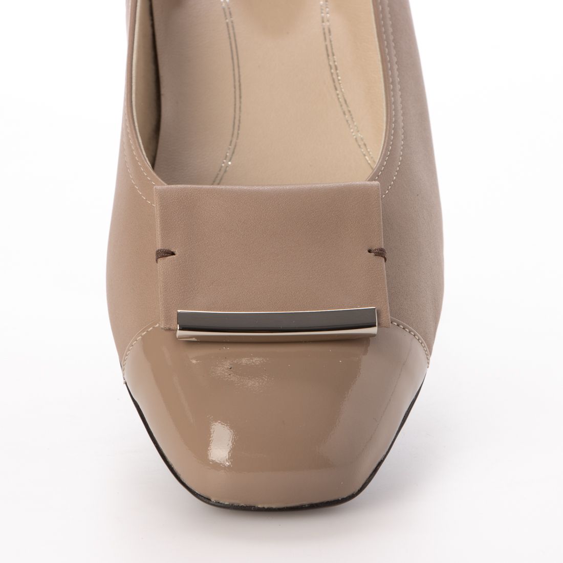 リズ ラフィーネ Riz raffinee 【3E】ローヒールスクエアパンプス