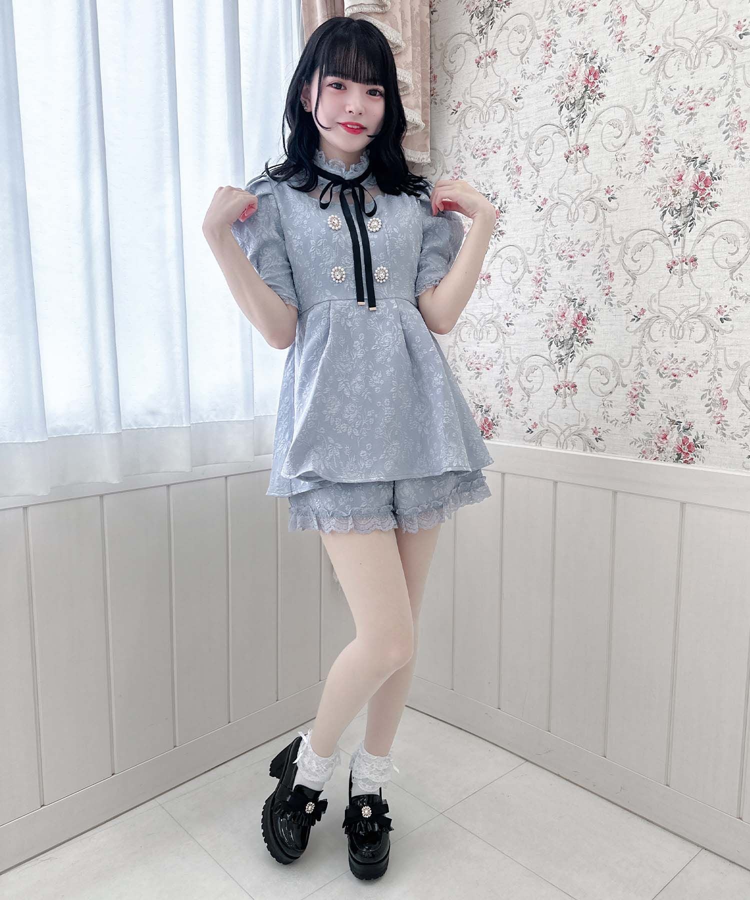 ロジータ ROJITA 花柄ふくれジャガード セットアップ