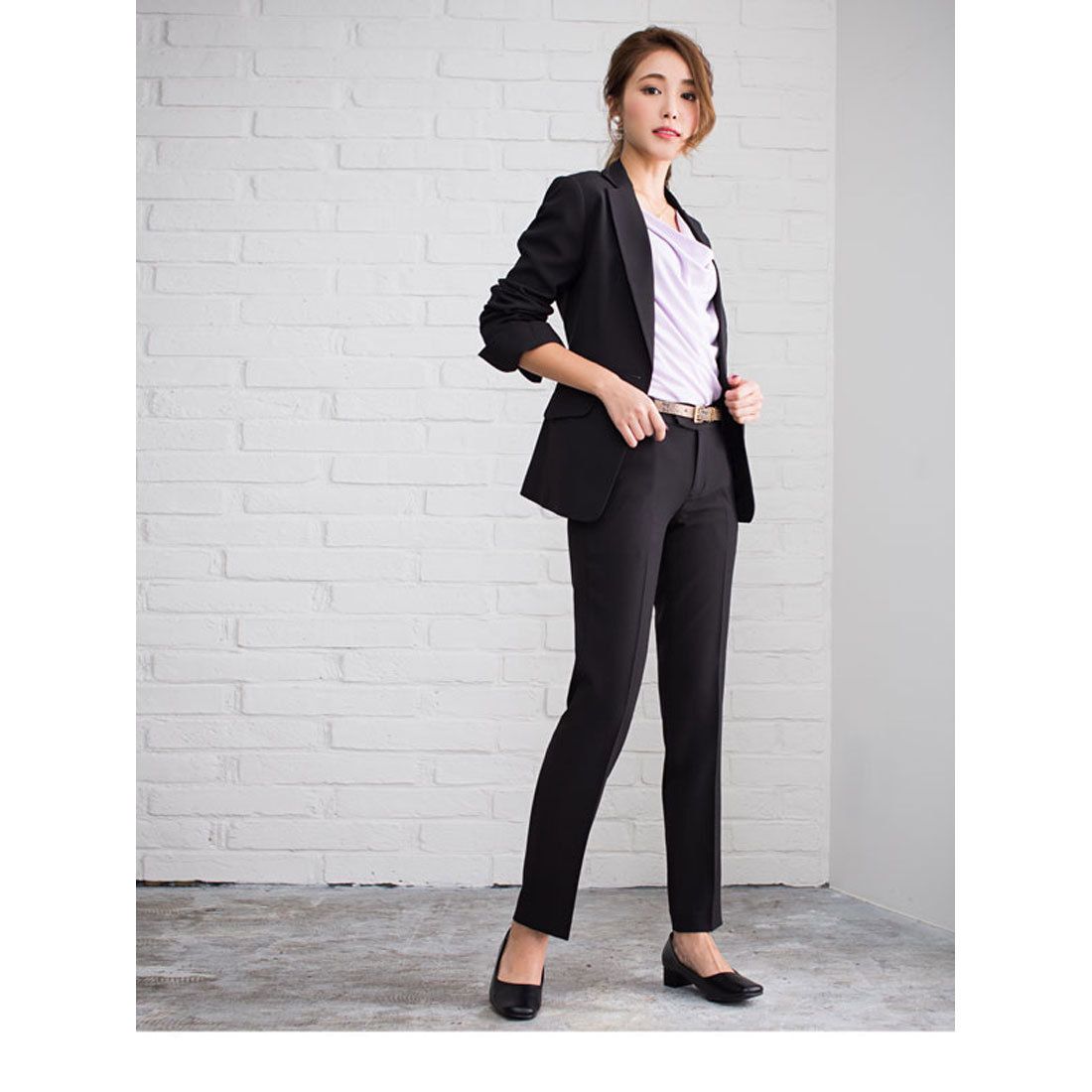 ユメテンボウ 夢展望 ストレッチアンクル丈パンツスーツ