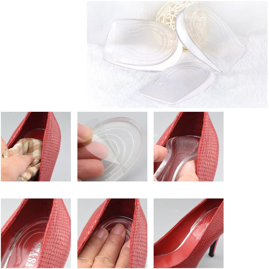 ショッピングゴー shoppinggo シークレットインソール 中敷き かかと用 こっそり身長アップ 衝撃吸収 男女兼用 シリコン 中敷き かかとカバー【返品不可商品】