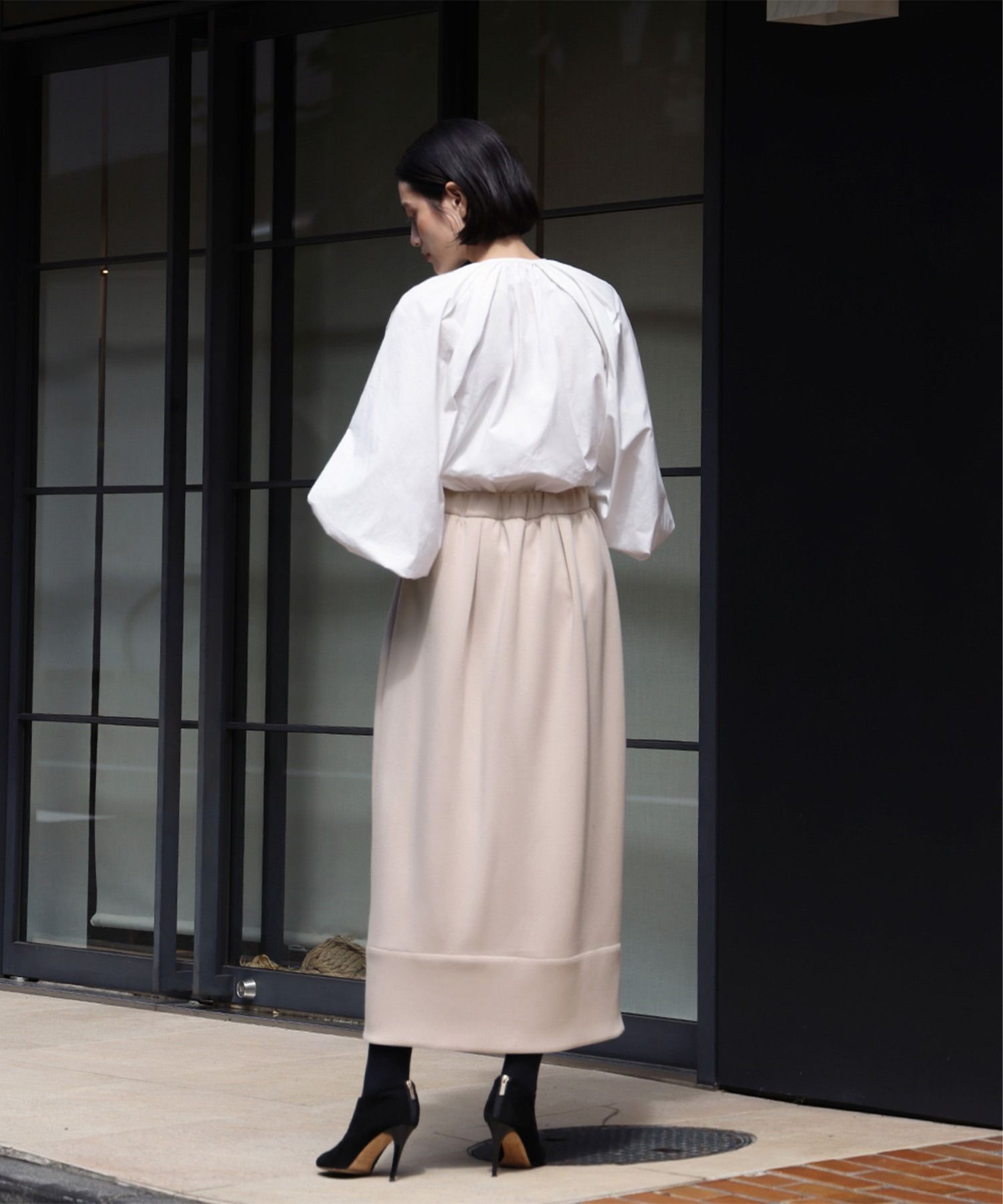 エルフランク ELFRANK サスペンダー付きハイウエストロングスカート