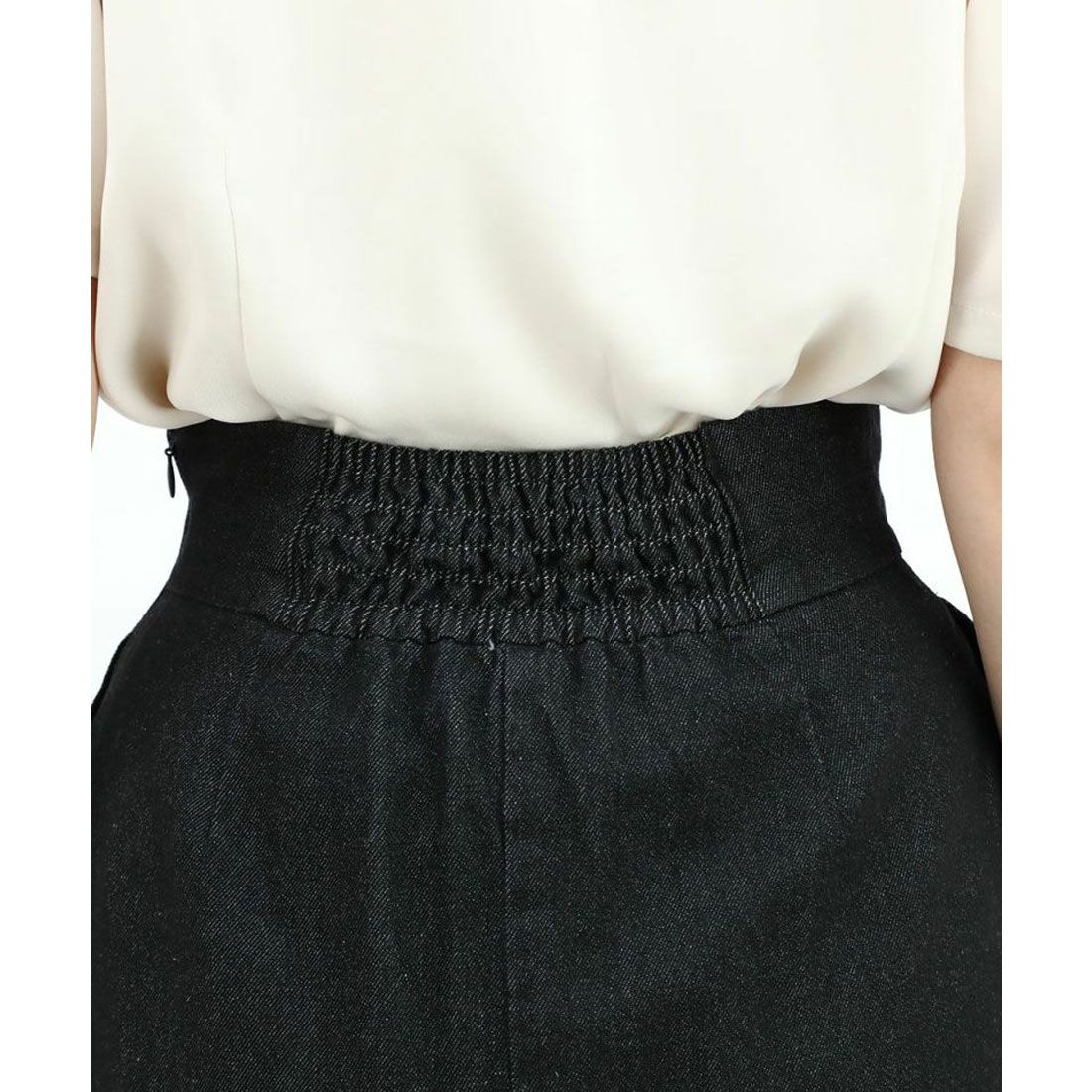 アンアナザーアンジェラス an another angelus フロント釦ハイウエストタイトスカート【洗える】