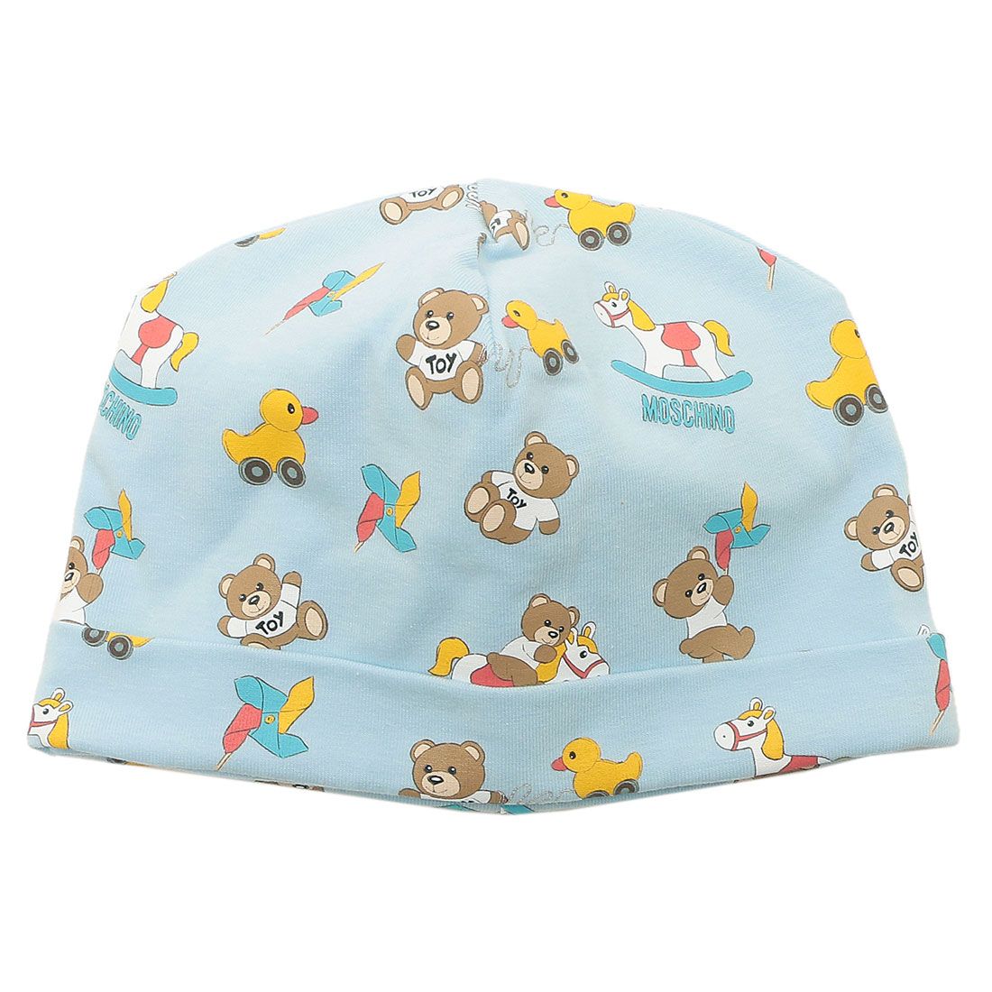 モスキーノ MOSCHINO ベビー服 ベビー用品 テディベア ロンパース 帽子 ブルー キッズ MOSCHINO MMY056 LBA00 40304【返品不可商品】