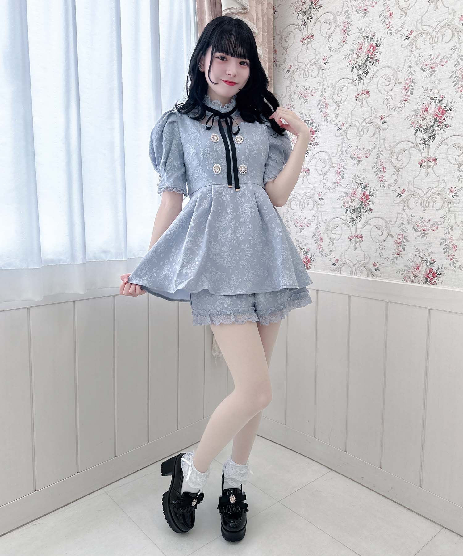 ロジータ ROJITA 花柄ふくれジャガード セットアップ