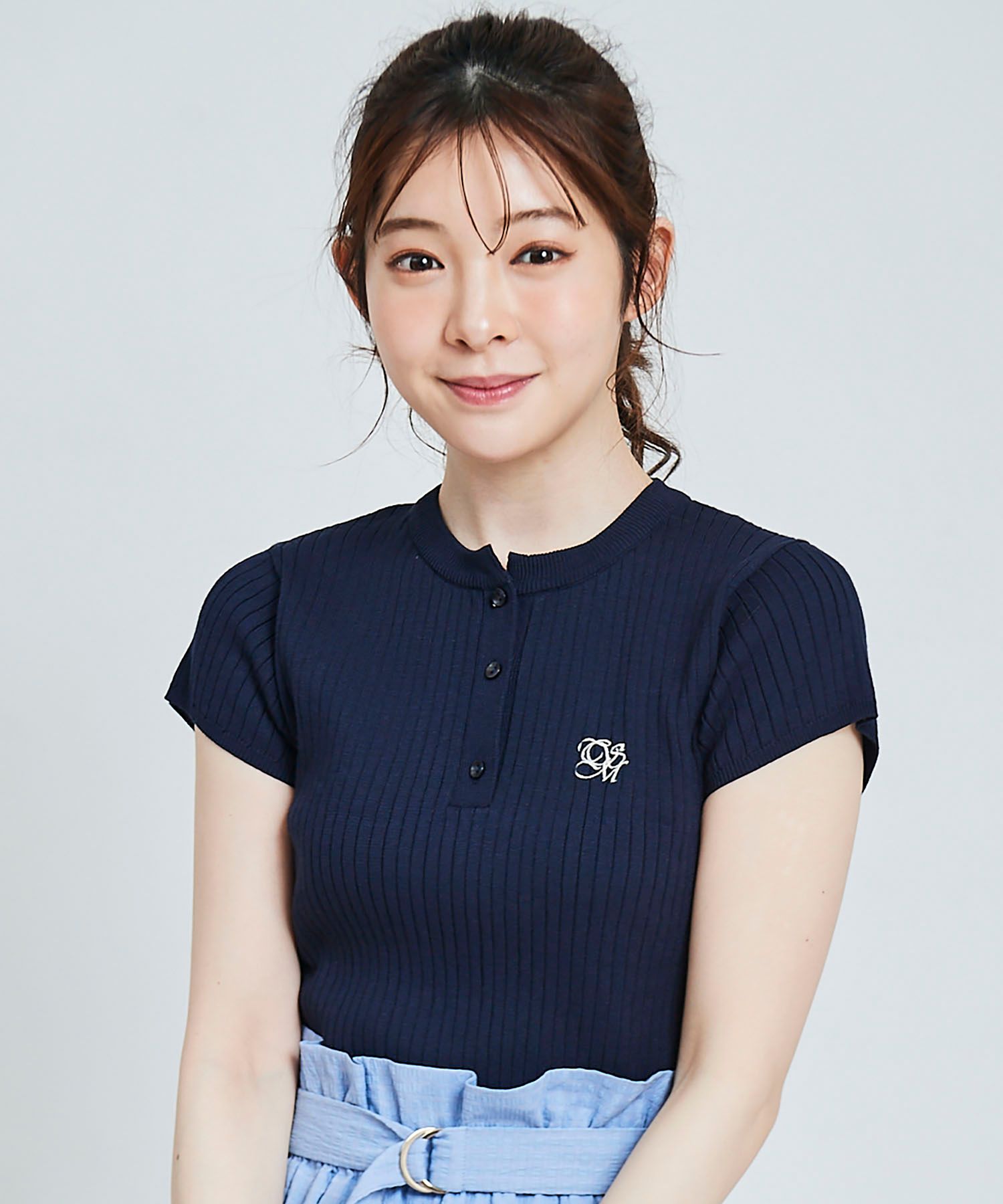 トランテアン ソン ドゥ モード 31 Sons de mode シャツ襟付き2WAYリブニット