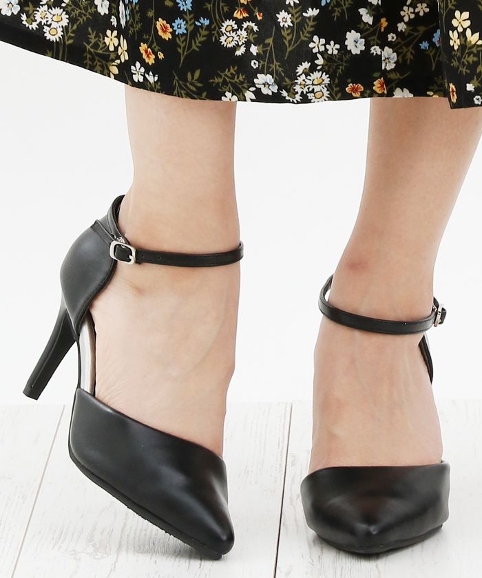 アタガール attagirl 8cm ハイヒール ポインテッドトゥ ストラップ セパレート パンプス