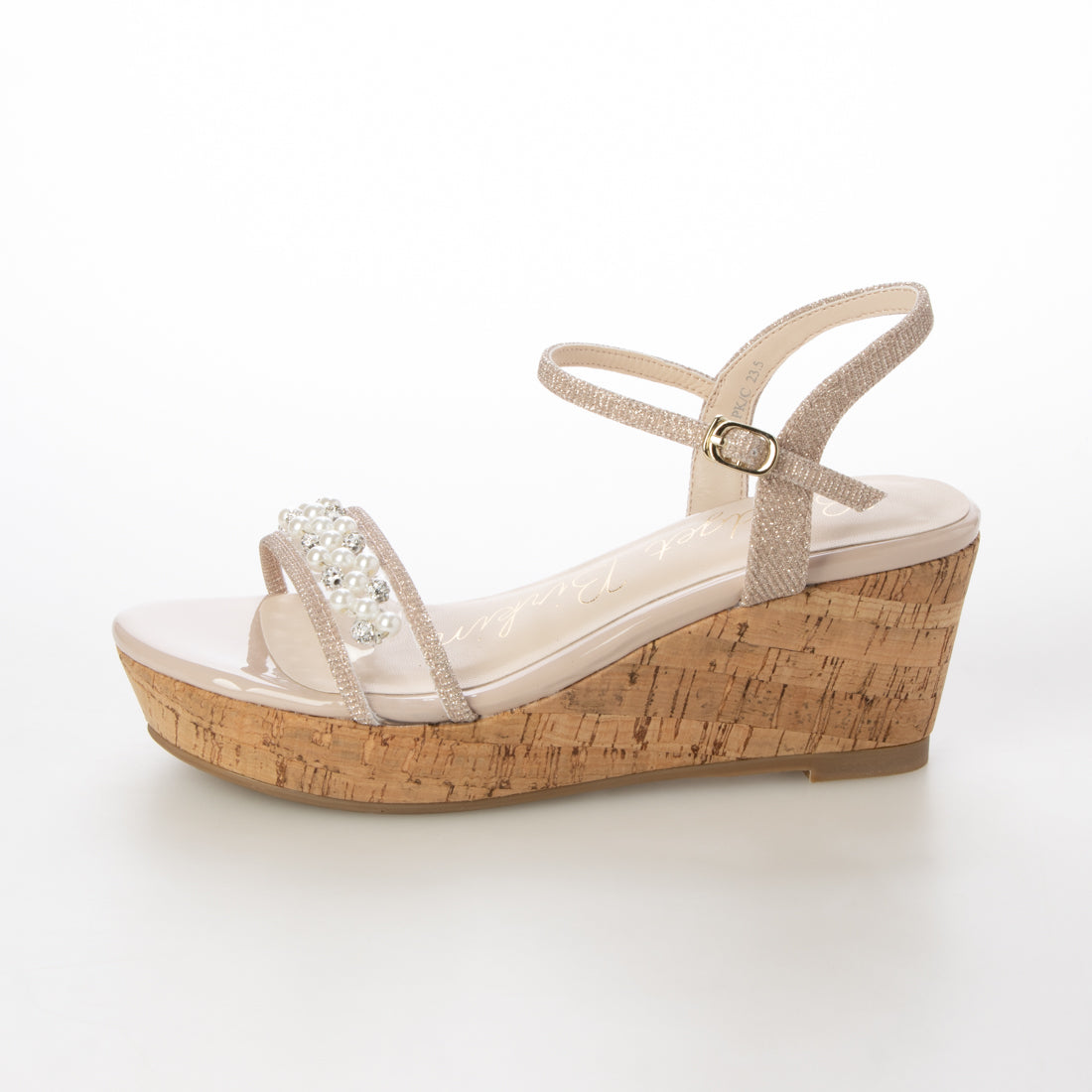 ブリジット バーキン Bridget Birkin パール飾りPVC厚底サンダル (ピンクコンビ) ピンクコンビ