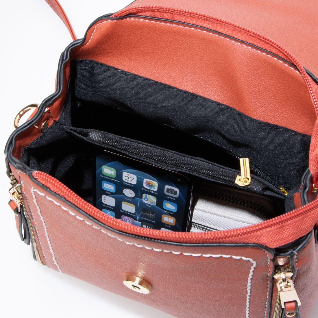 エスピー SP ワンカラーでシンプルなトレンディ2WAYリュックサック ショルダーバッグ 多収納 SSA51-RDBR