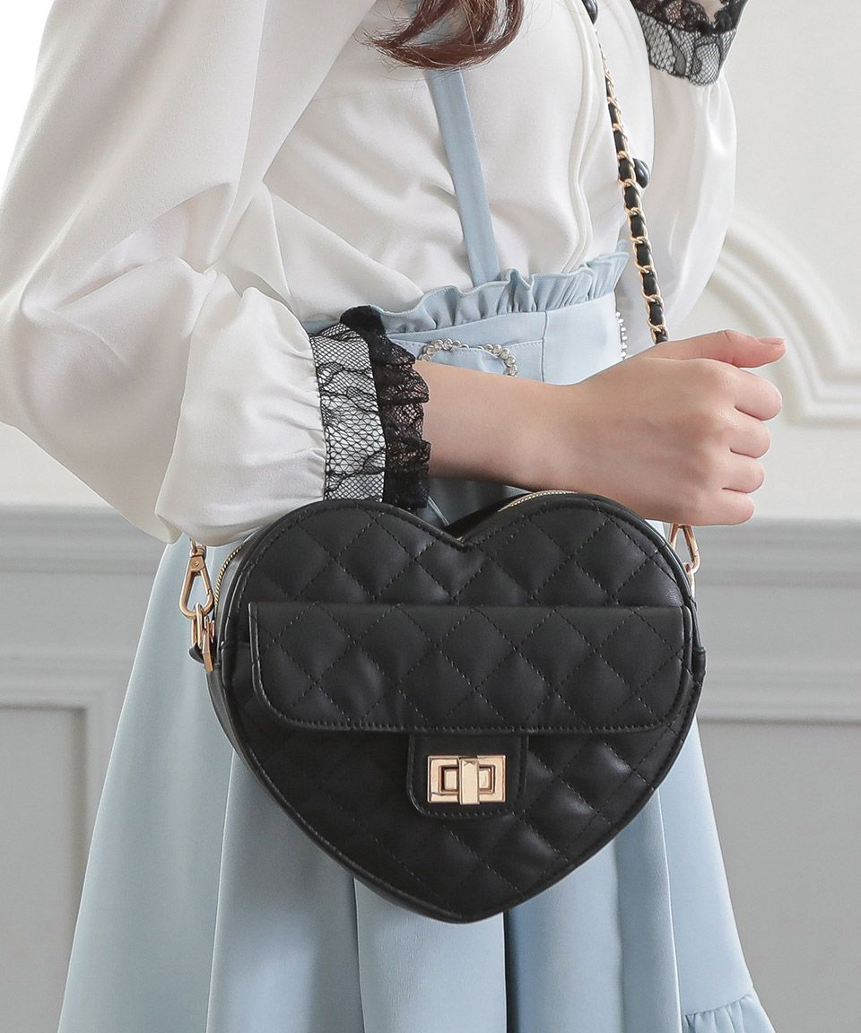 アルトローズ ALTROSE キルティング キルト ショルダーバッグ ハート ラブ