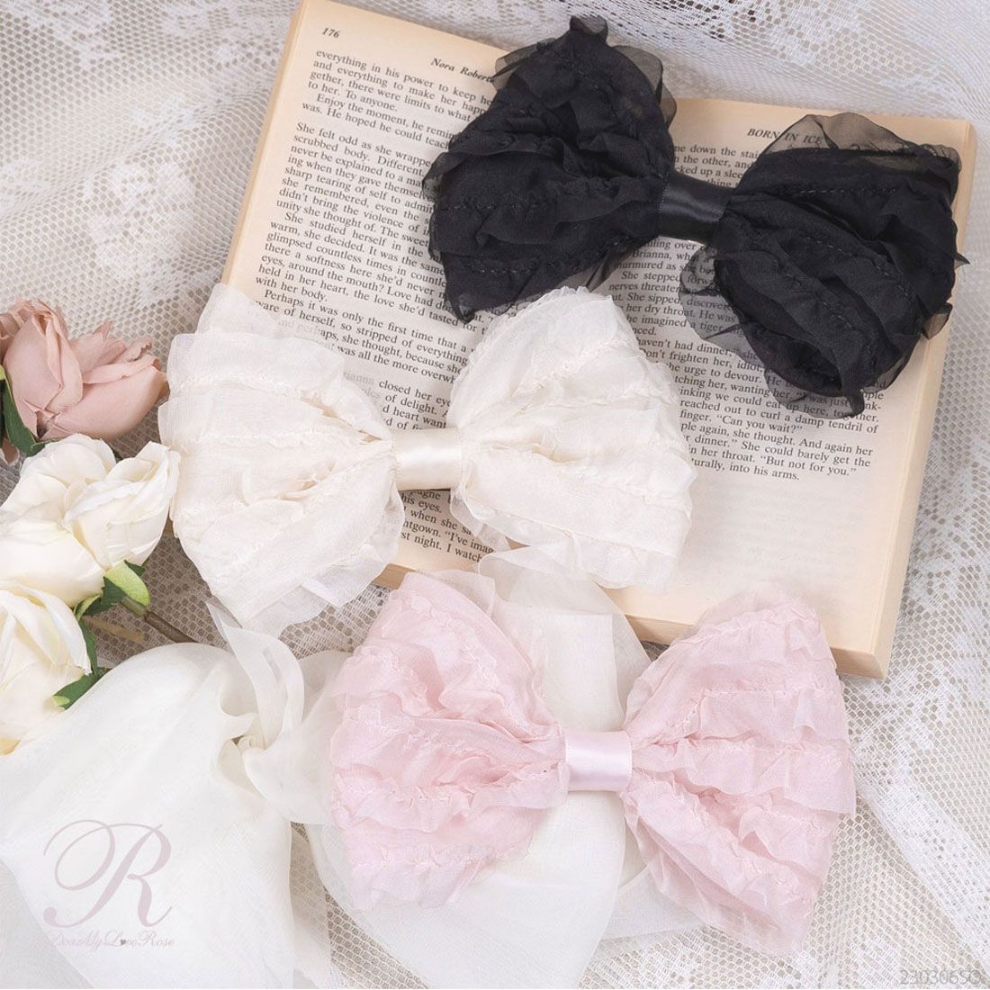 ユメテンボウ 夢展望 チュールフリルリボンバレッタ