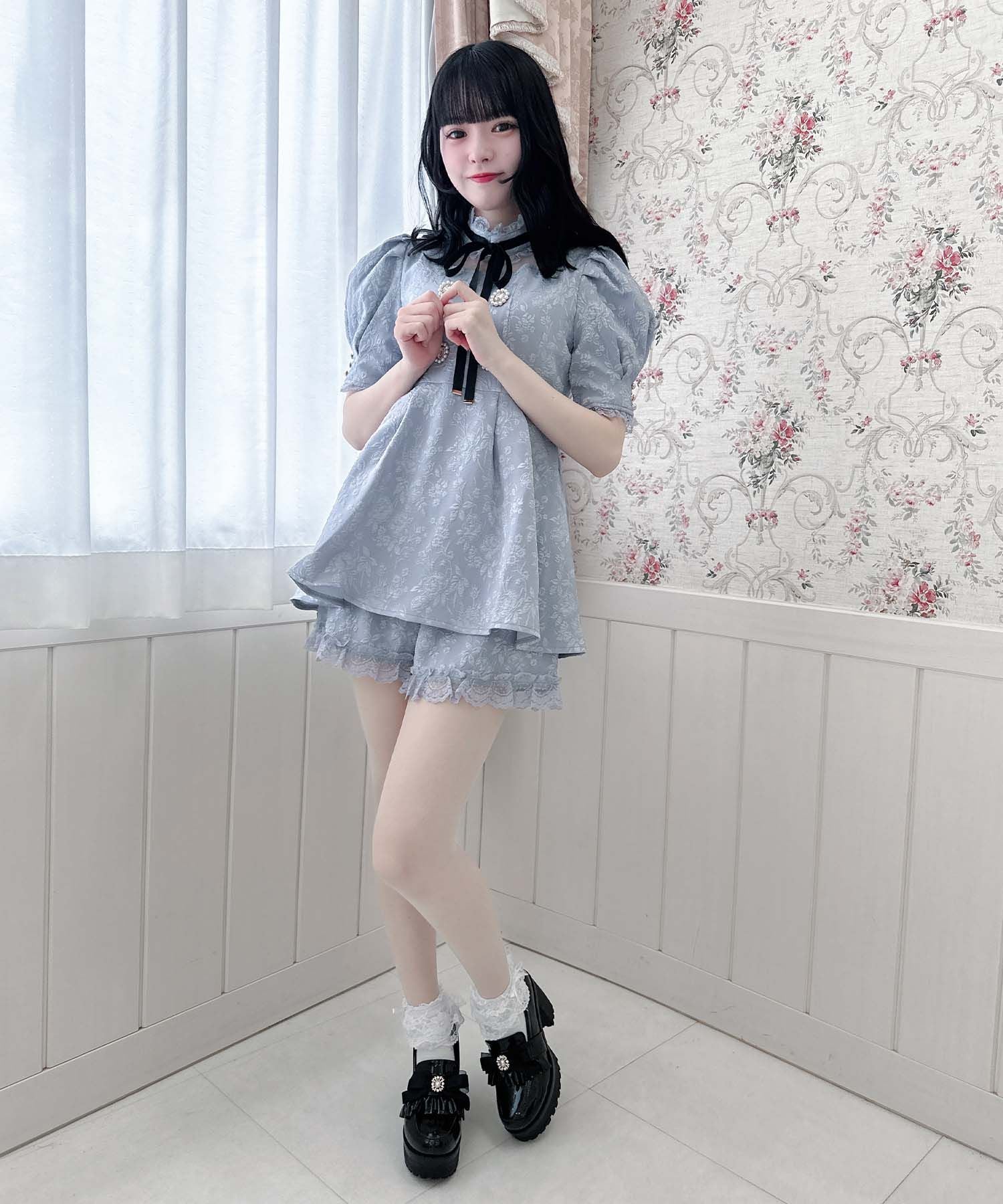 ロジータ ROJITA 花柄ふくれジャガード セットアップ