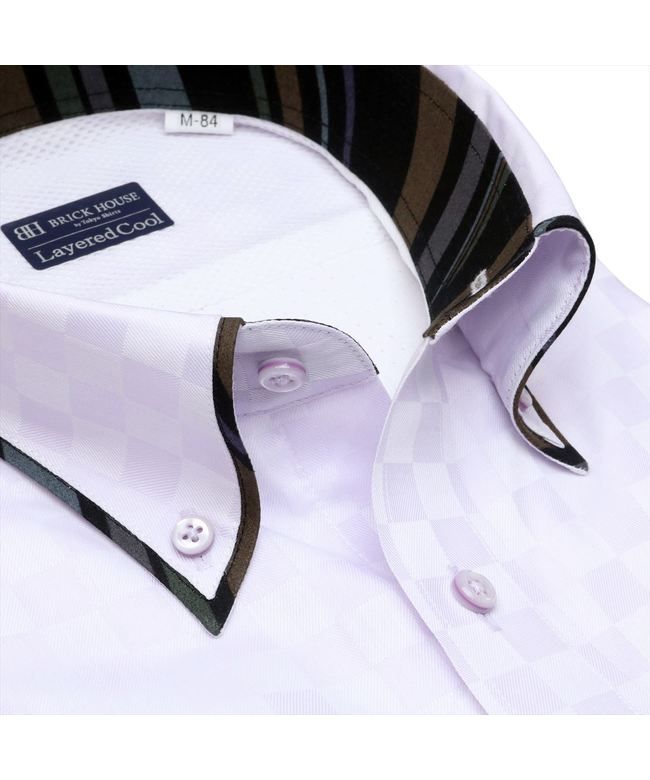 トーキョーシャツ TOKYO SHIRTS 【Layered Cool】 形態安定 ボタンダウンカラー 長袖 ワイシャツ