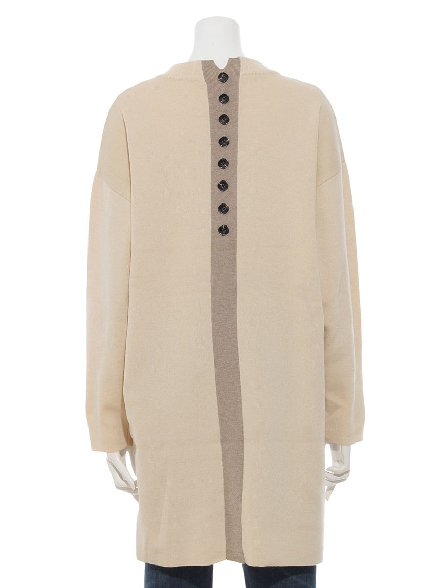 インタープラネット INTERPLANET ゴム地ミニ釦ハイネックチュニック