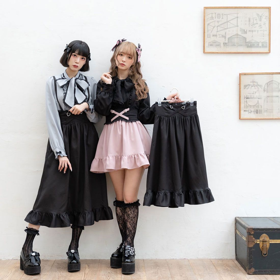 ユメテンボウ 夢展望 キラキラハートクロスベルトスカート