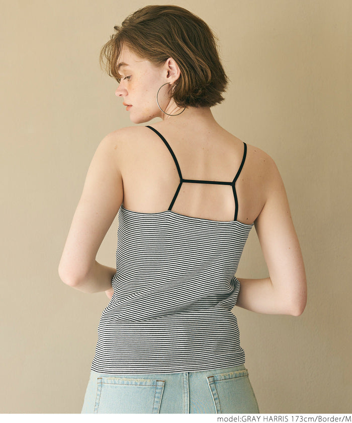 コカ coca OUT BRA バックラインキャミソール (Black) Black