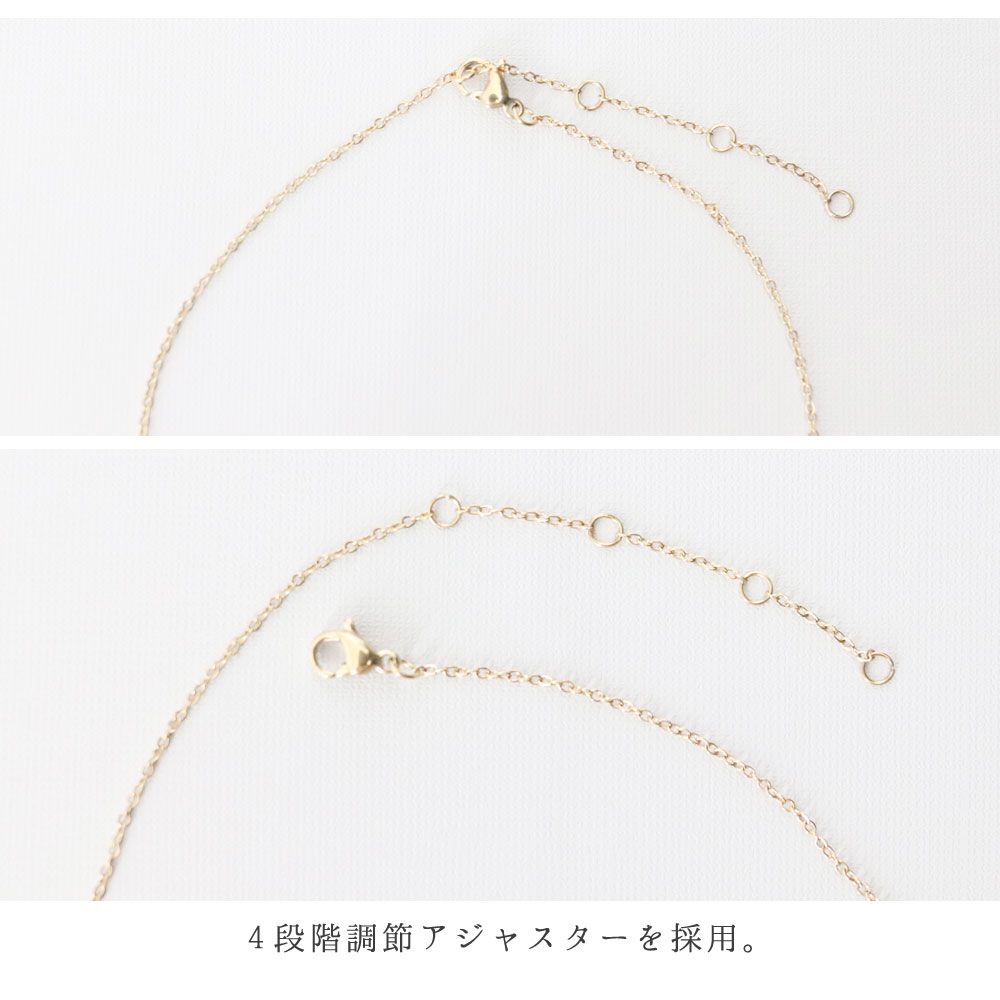 Florge Florge金屬過敏誕生石頂部不銹鋼短項鍊June Alexandrite