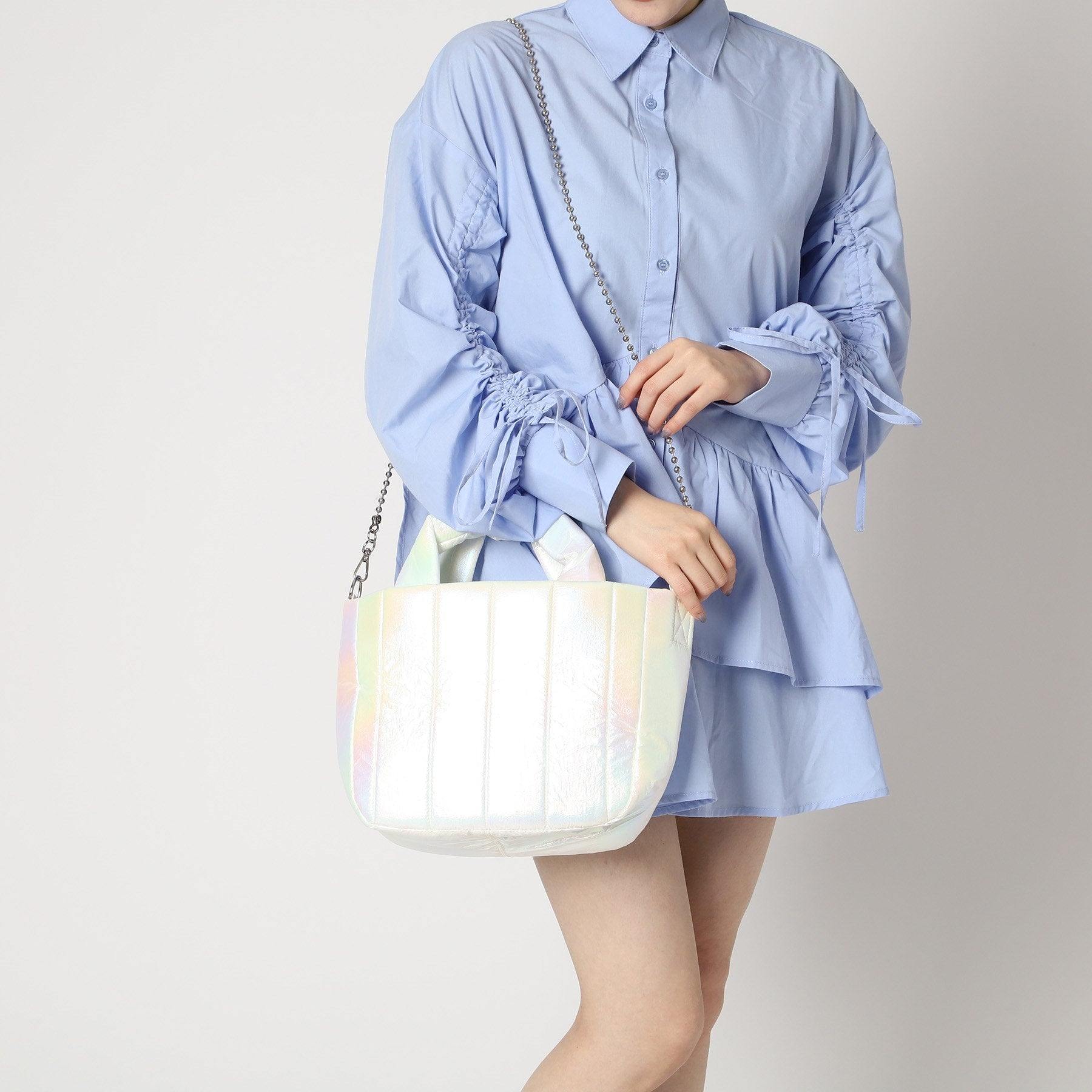 オーバータッシェ Ober Tashe メタリックショルダーバッグ2WAYトート (パープル(083)) パープル(083)