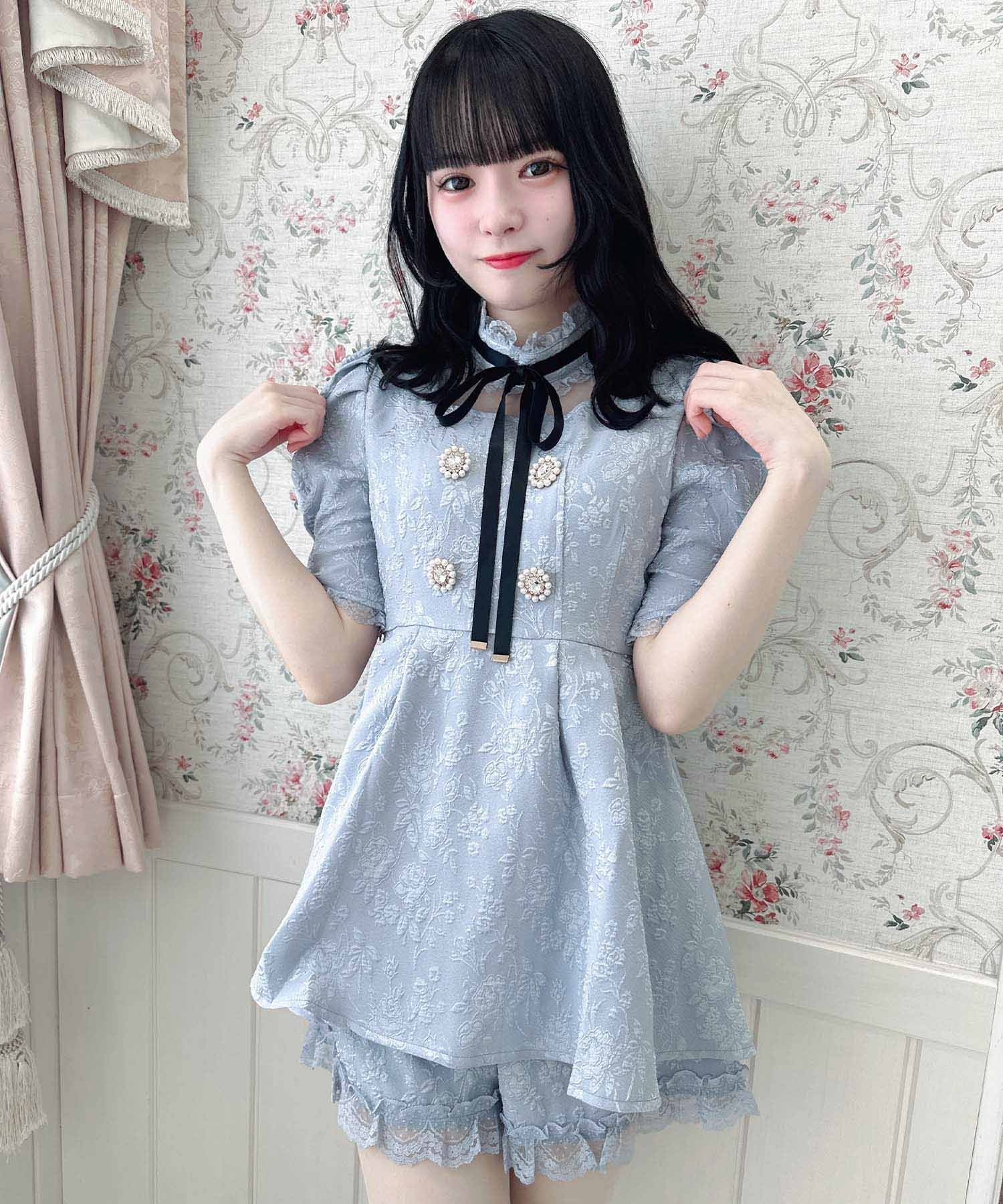 ロジータ ROJITA 花柄ふくれジャガード セットアップ