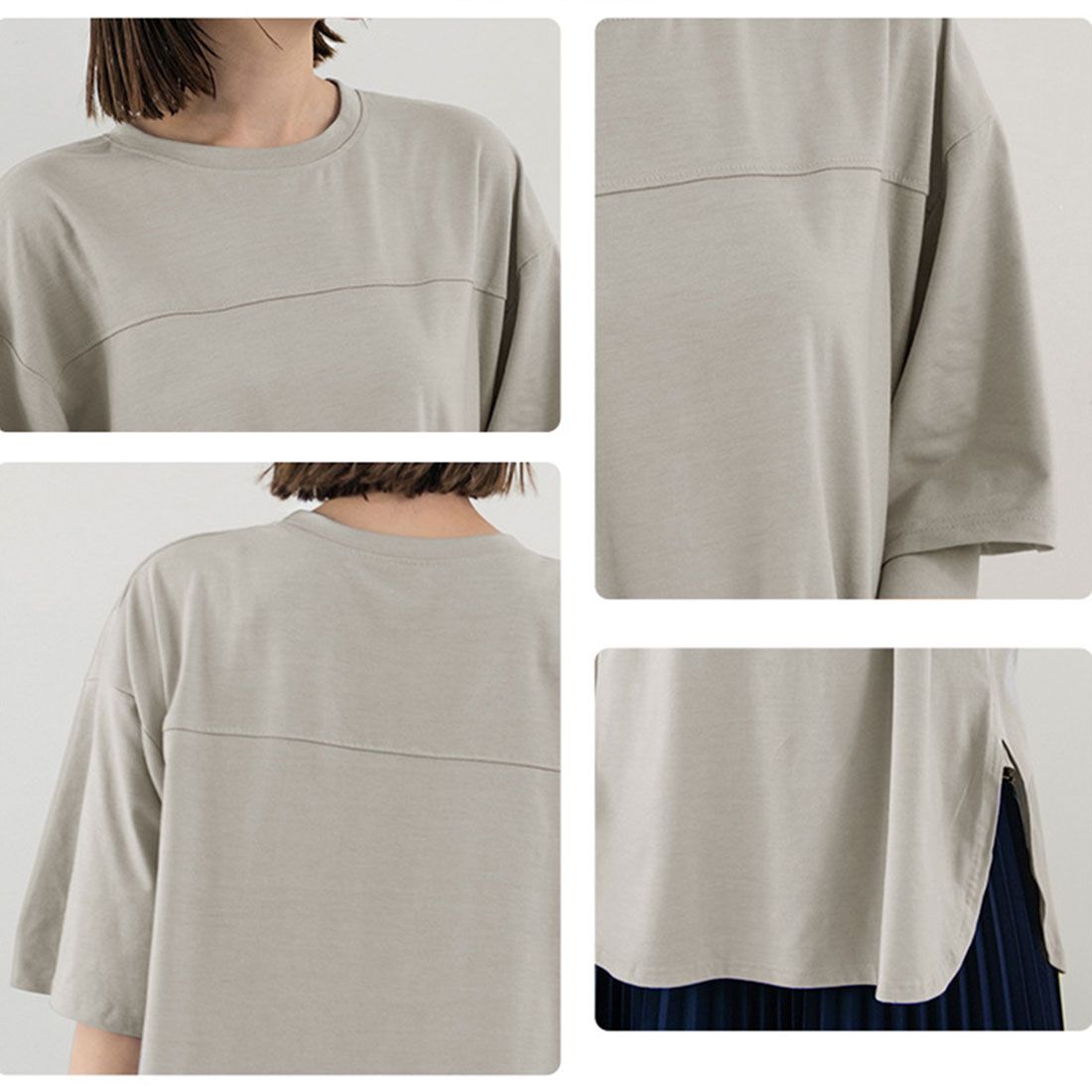 チュニックtシャツ レディース スリット