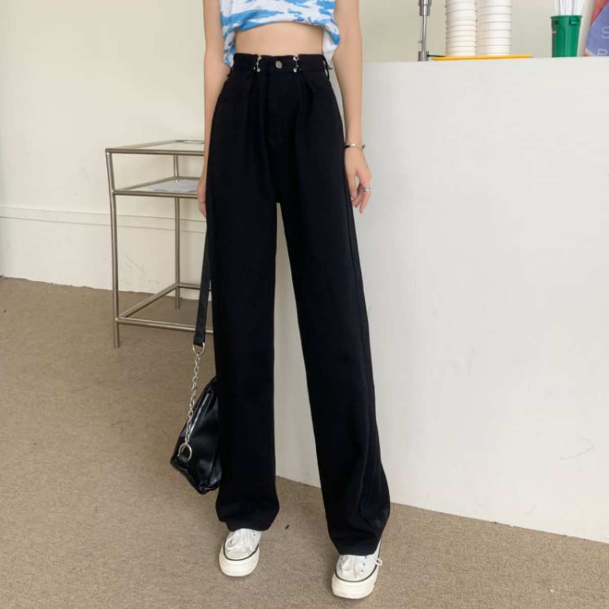 ベルシー Belle Cie ワイドパンツ レディース ウエストシェイプ ハイウエスト パンツ ゆったり ジーンズ ハイウェスト デニム ボトムス (ピンク) ピンク