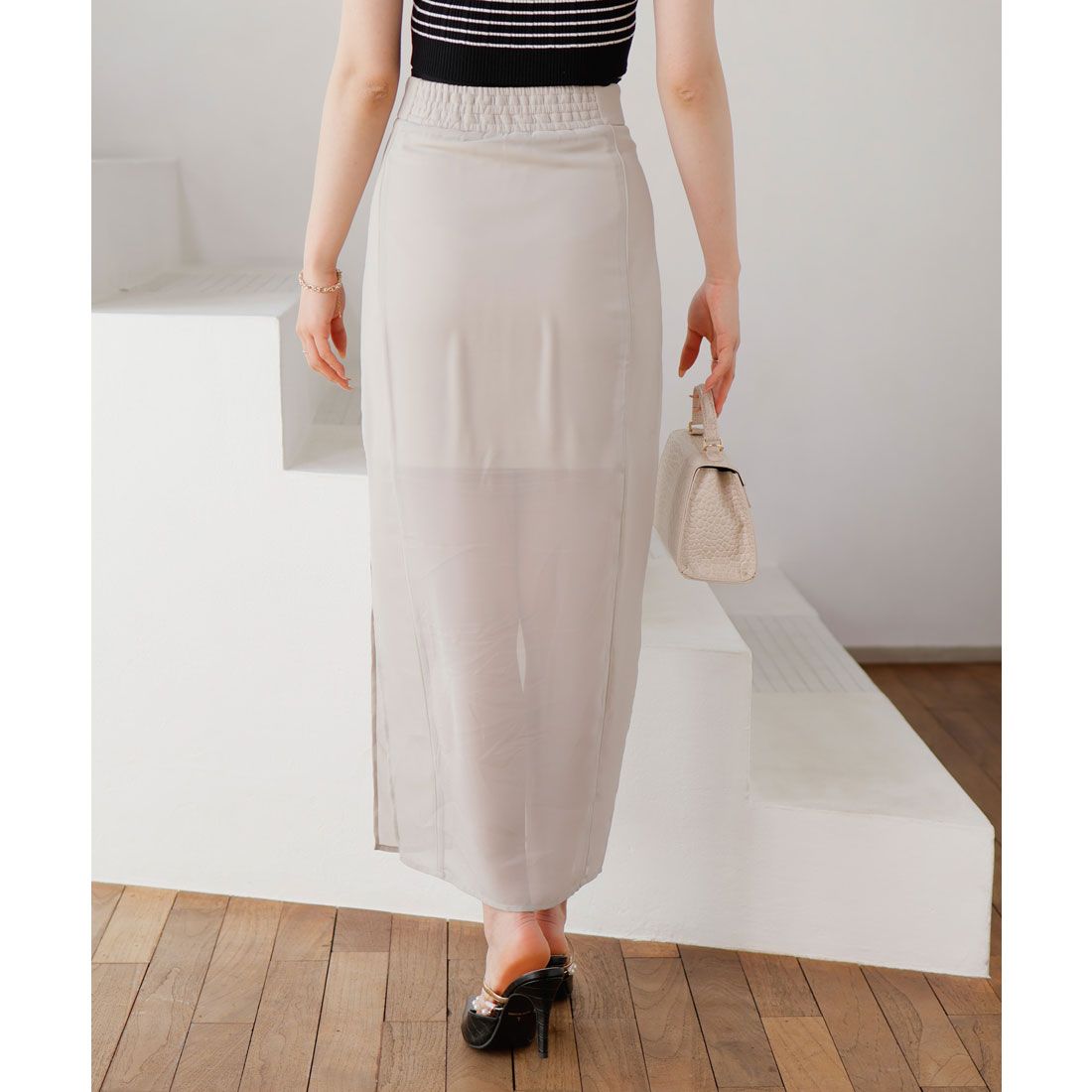 リップサービス LIP SERVICE シアーストレートスカート