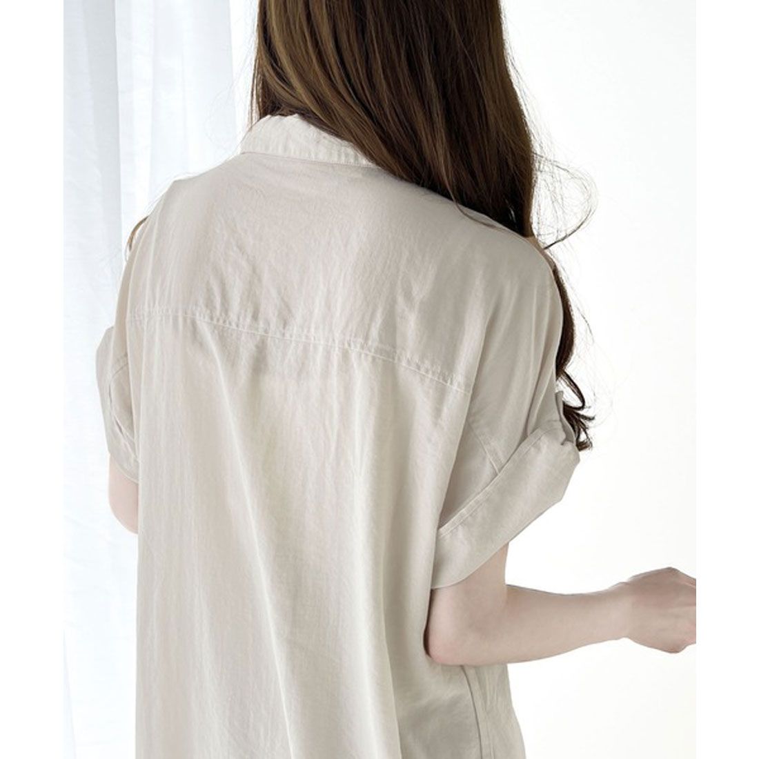 Classical Elf Functional × Casual Adult Style. Airy Touch Shirt Dress