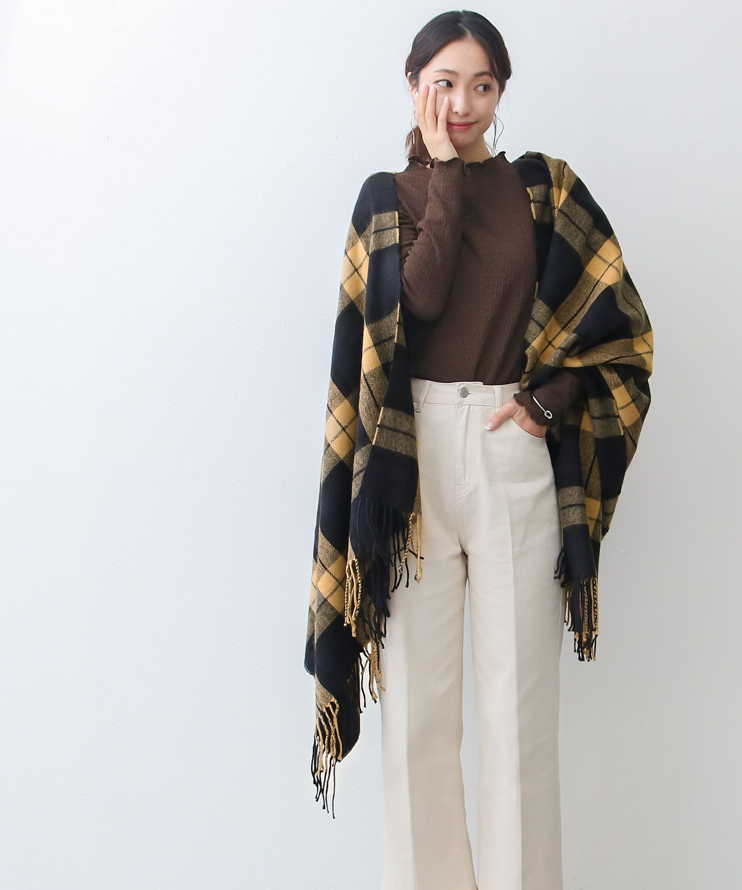 ソーシャルガール SocialGIRL 大判チェックストール