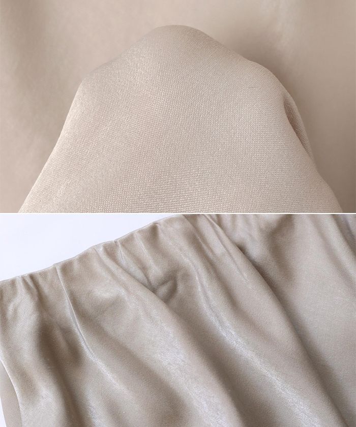 アンドミー andme マット サテン ナロー スカート