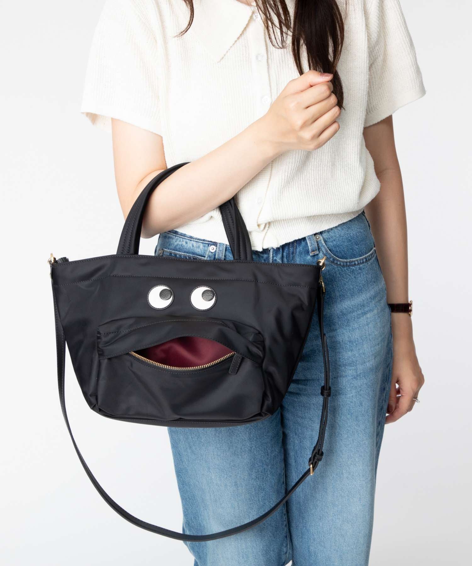 アニヤハインドマーチ Anya Hindmarch 5050925 193511 ハンドバッグ E/W Tote Mini Eyes in ECONYL regenerated Nylon レディース バッグ アイズ ミニトート