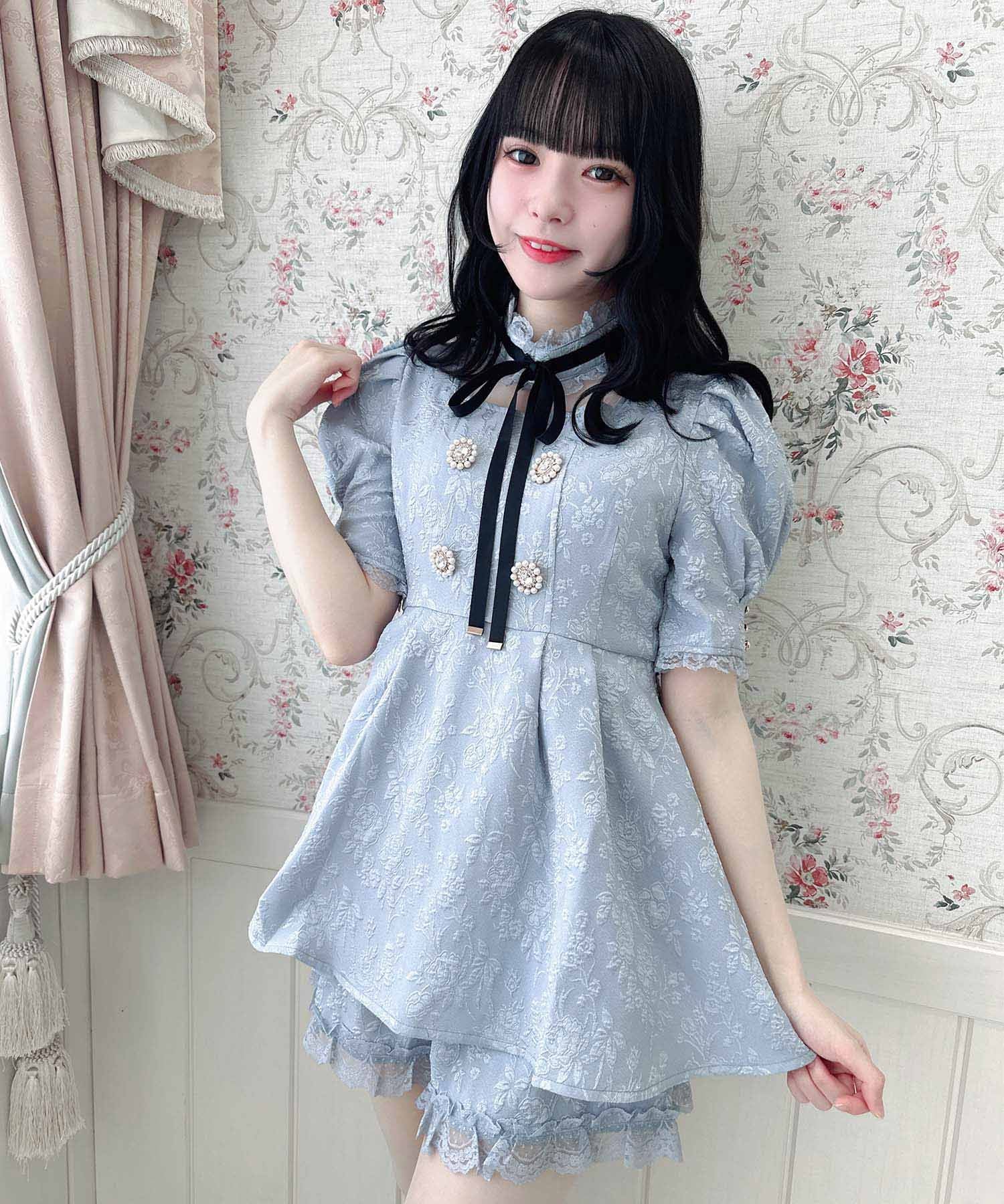 ロジータ ROJITA 花柄ふくれジャガード セットアップ