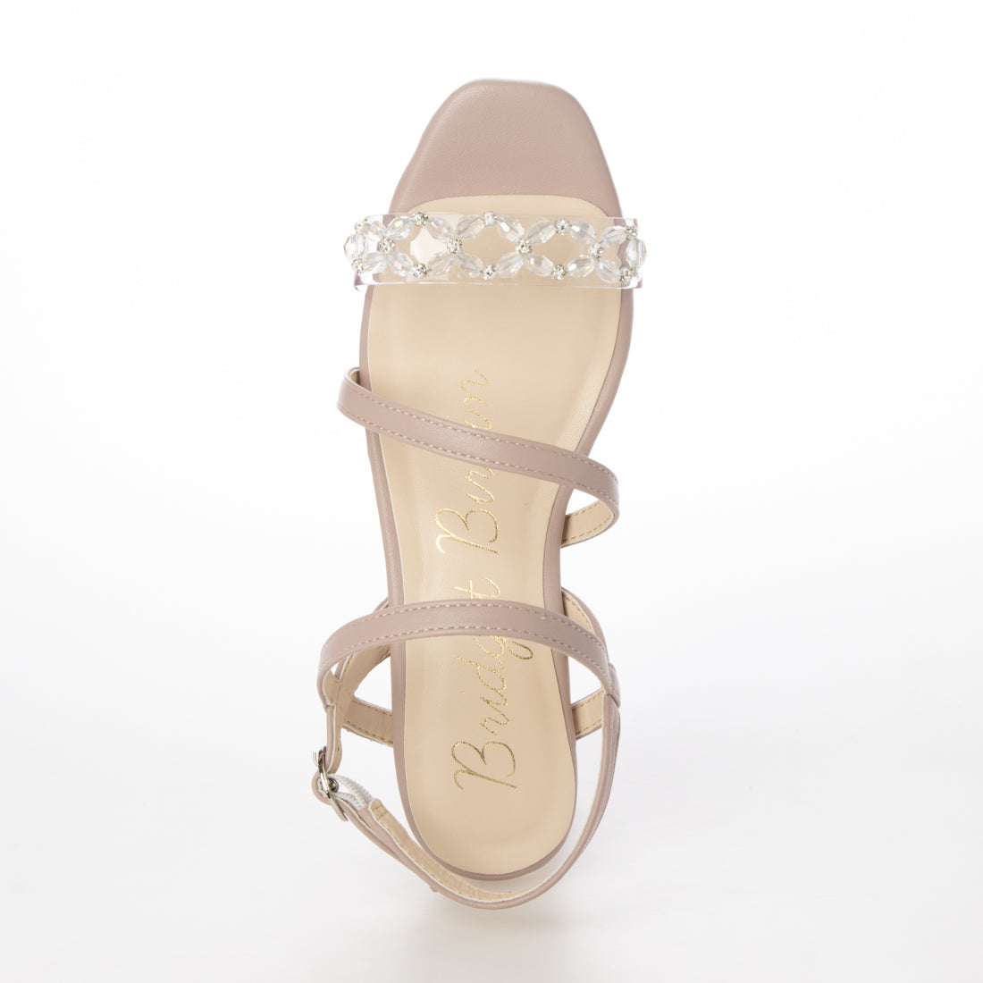 ブリジット バーキン Bridget Birkin フラワークリアヒールストラップサンダル (ピンク) ピンク