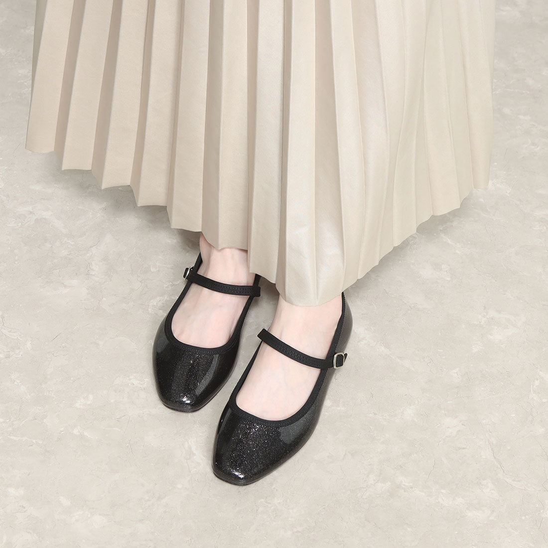 テンパレイト TEMPERATE MARTA GLITTER (BLACK) BLACK