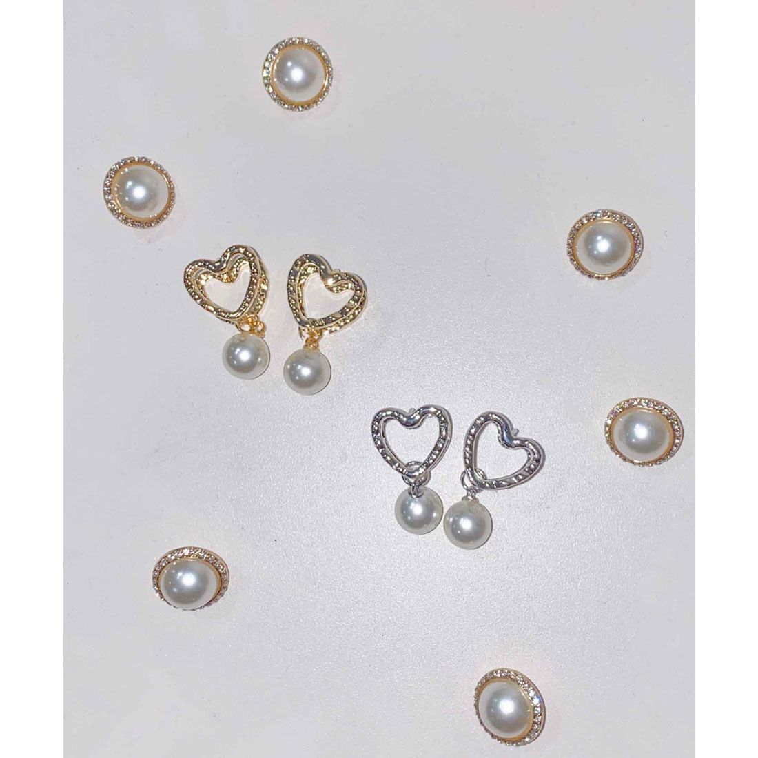 ロジータ ROJITA パール付きミニハートピアス