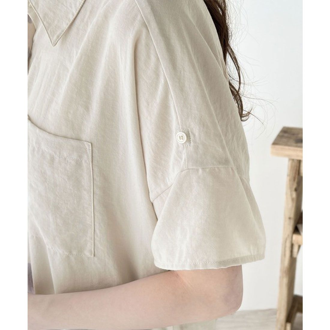 Classical Elf Functional × Casual Adult Style. Airy Touch Shirt Dress